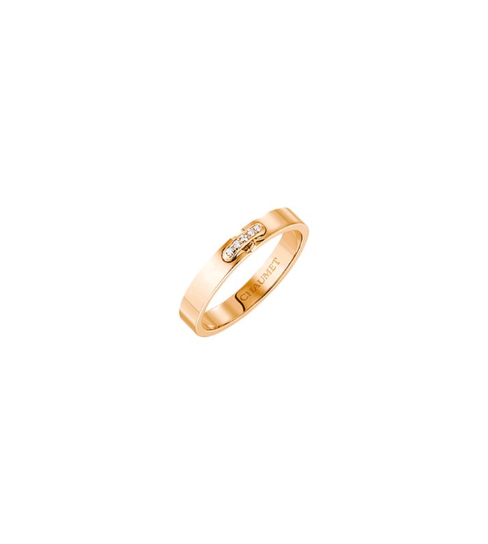 CHAUMET - обручальное кольцо Liens Evidence из розового золота с бриллиантами - 082560
