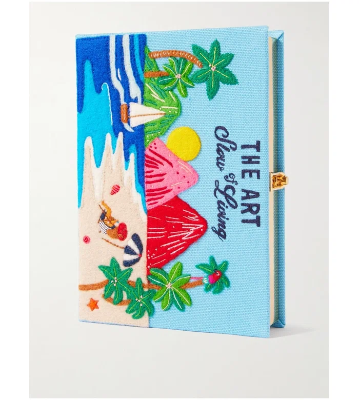 Клатч Olympia Le-Tan + Mlle Mouns The Art of Slow Living из канвы с вышивкой и аппликацией