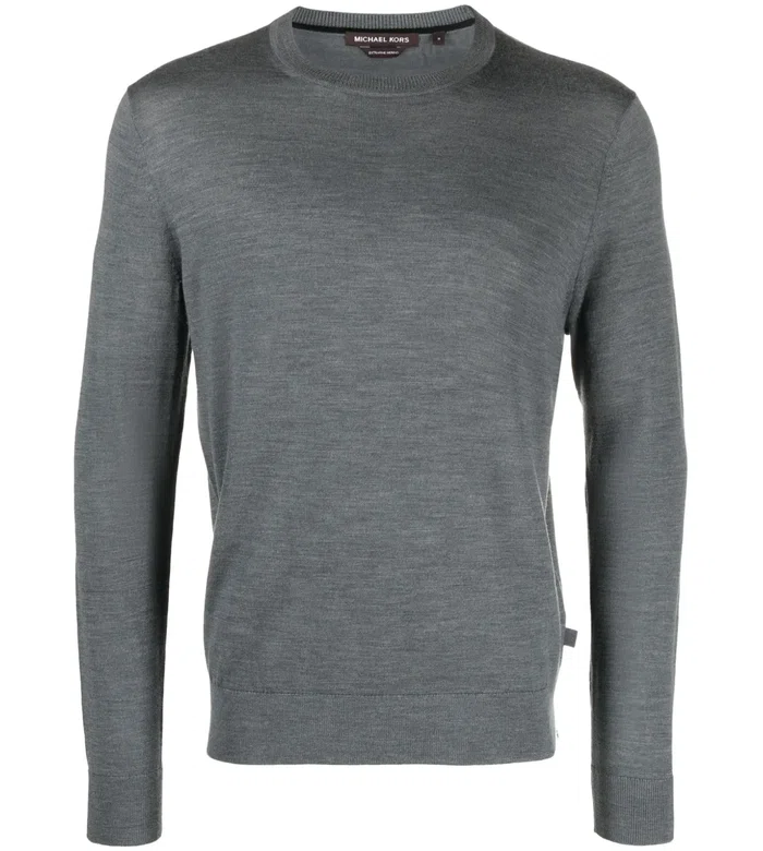 Crew-neck merino wool jumper