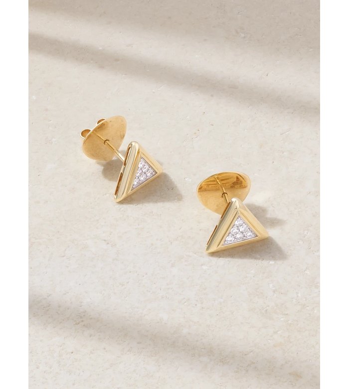 Серьги Triangolini из жёлтого и белого золота 18 карат с бриллиантами