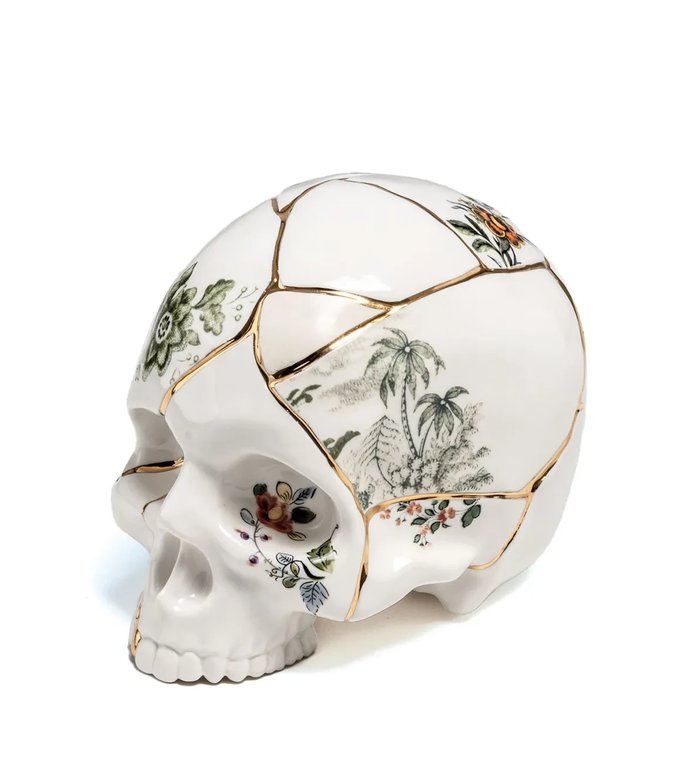Фарфоровый череп Kintsugi из коллаборации с Marcantonio Raimondi Malerba
