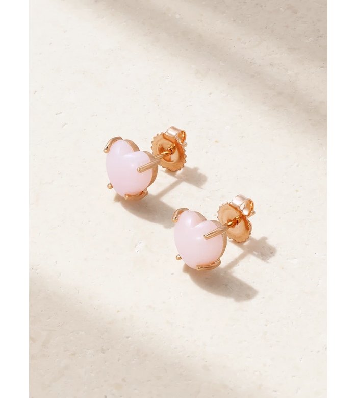 Серьги Love из опалов и розового золота 18 карат