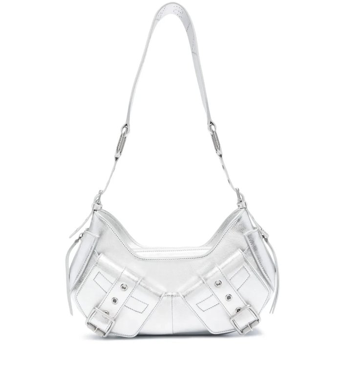 Y2k leather shoulder bag