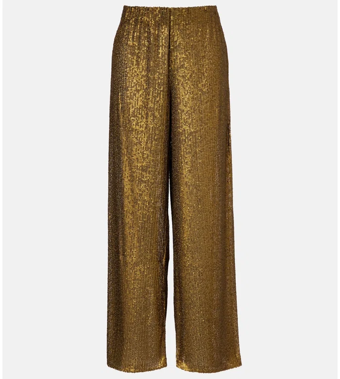Elephant sequined wide-leg pants